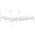 Estructura cama sin colchón con cabecero metal blanco