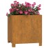Jardinera con patas acero corten oxidado 42x40x43