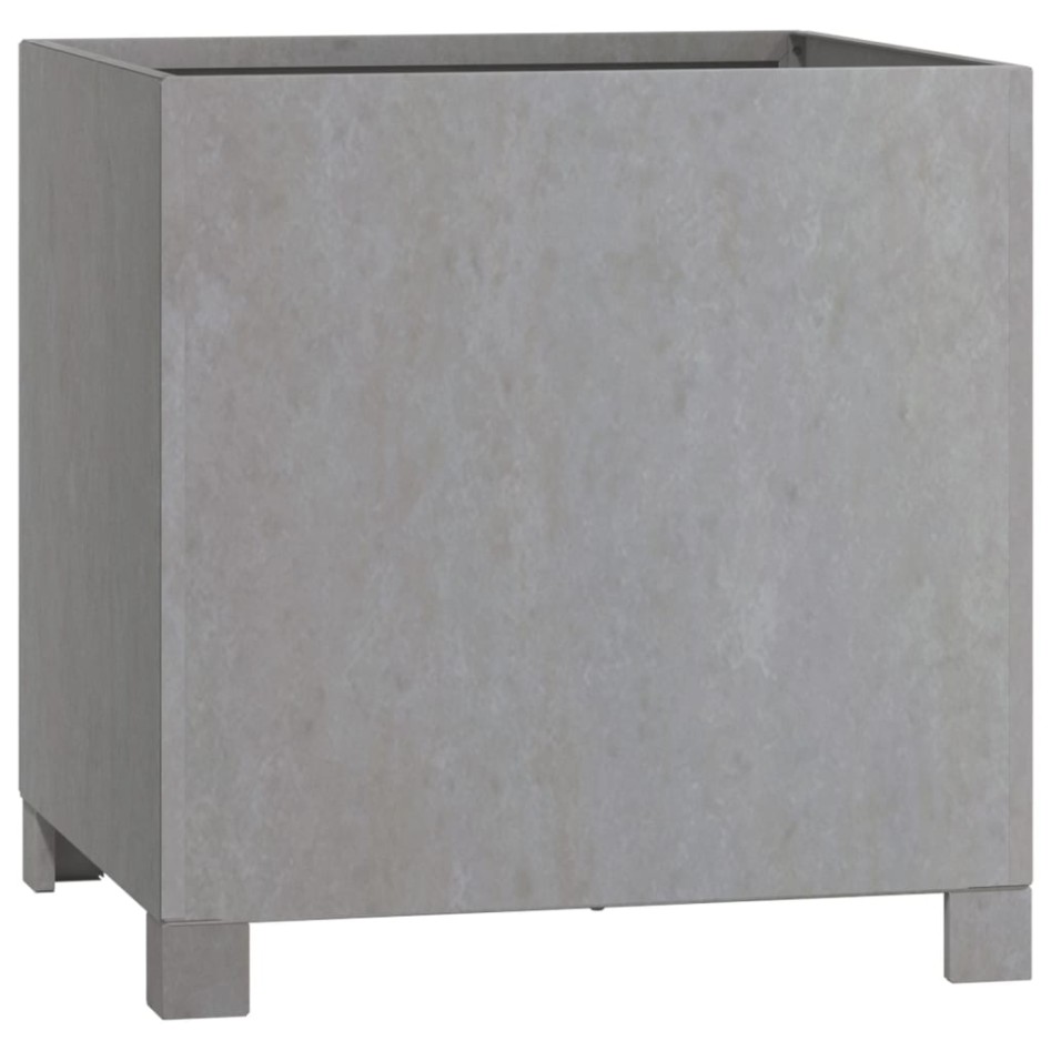 Jardinera con patas acero corten oxidado 42x40x43