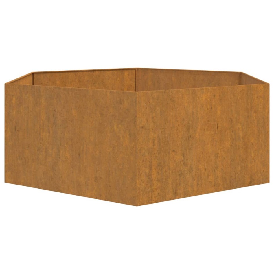 Jardinera de acero corten oxidado 138x120x45