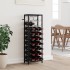 Botellero para 27 botellas hierro forjado negro 34x18x100