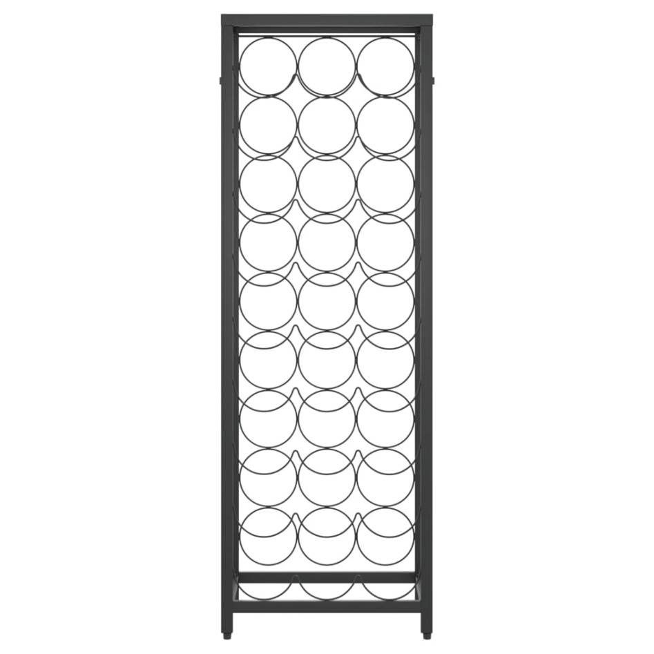 Botellero para 27 botellas hierro forjado negro 34x18x100