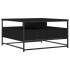Mesa de centro madera de ingeniería negro 80x80x45
