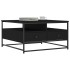 Mesa de centro madera de ingeniería negro 80x80x45