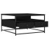Mesa de centro madera de ingeniería negro 80x80x45