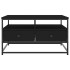 Mesa de centro madera de ingeniería negro 80x80x45