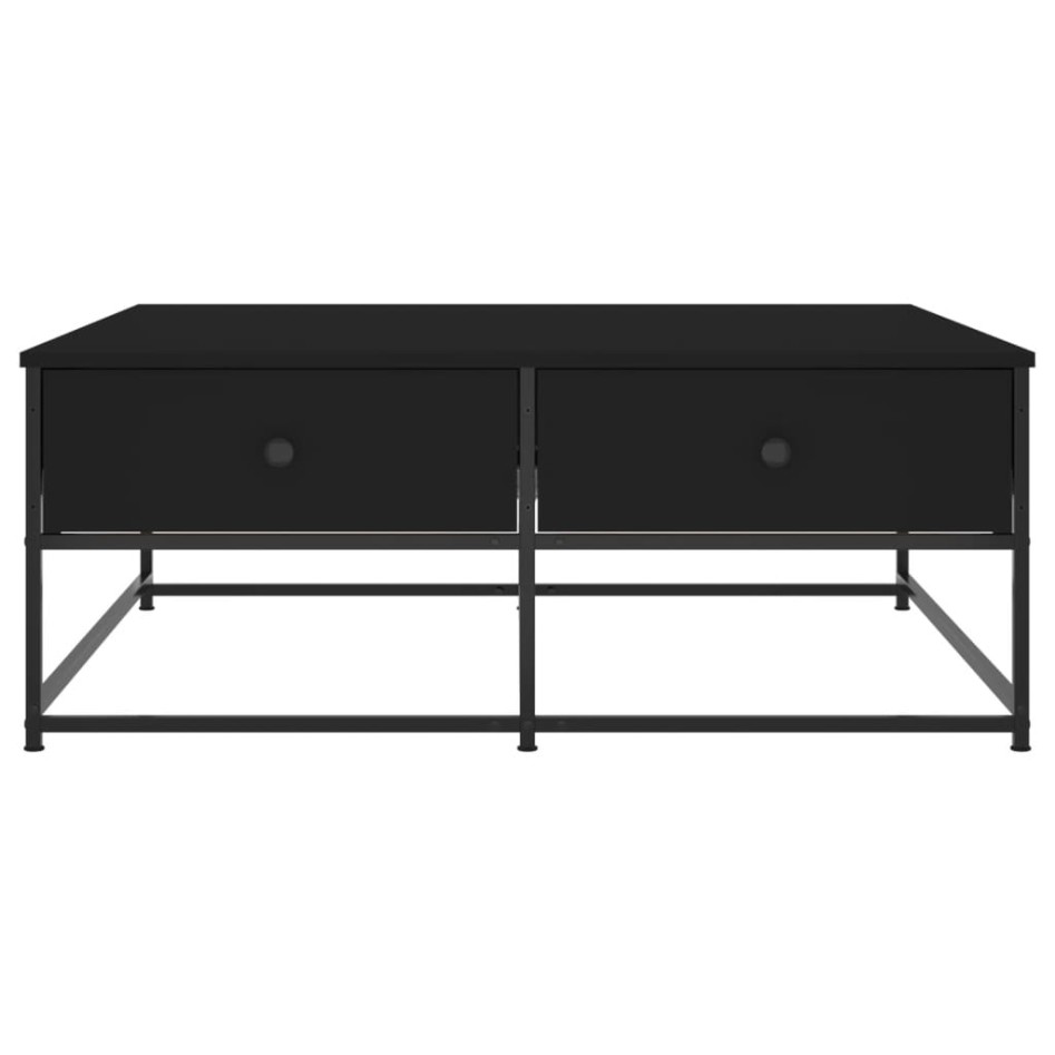 Mesa de centro madera de ingeniería negro 100x99x40