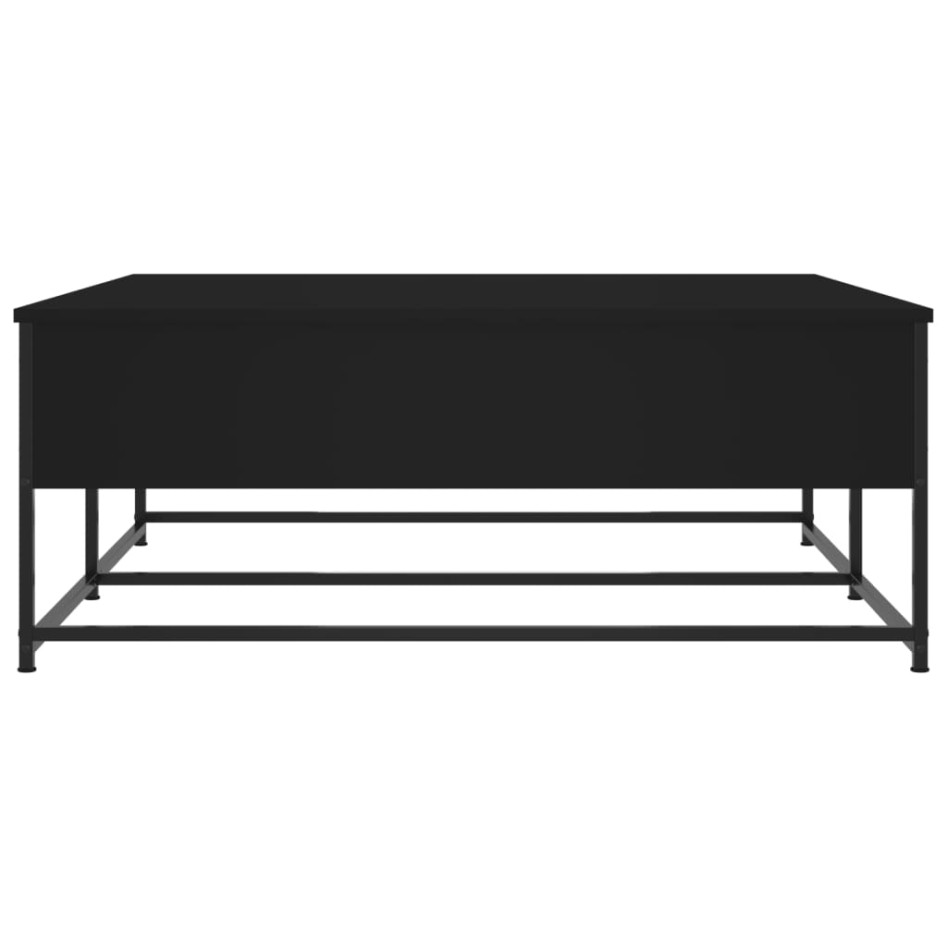 Mesa de centro madera de ingeniería negro 100x99x40
