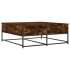 Mesa de centro madera de ingeniería roble ahumado 100x99x40