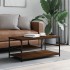 Mesa de centro madera de ingeniería roble marrón 90x49x40