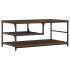 Mesa de centro madera de ingeniería roble marrón 90x49x40