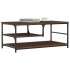 Mesa de centro madera de ingeniería roble marrón 90x49x40