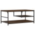 Mesa de centro madera de ingeniería roble marrón 90x49x40