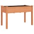 Jardinera con forro madera maciza de abeto marrón 118x59x76
