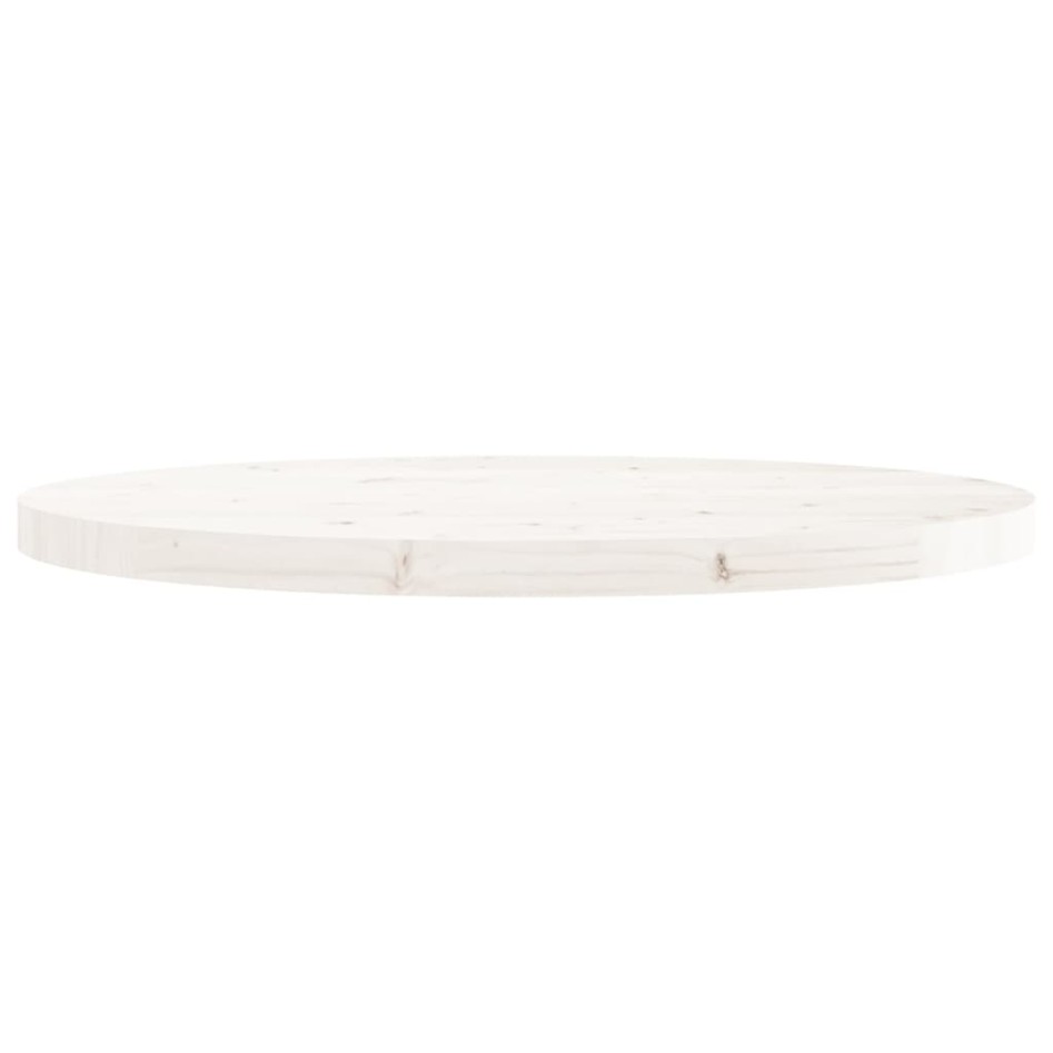 Tablero de mesa redondo madera maciza de pino blanco Ø70x3