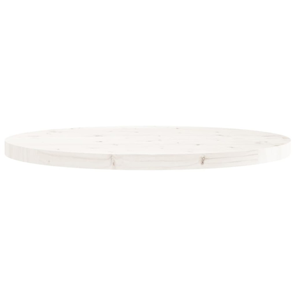 Tablero de mesa redondo madera maciza de pino blanco Ø70x3