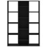 Divisor de espacios/estantería aglomerado negro 100x24x140