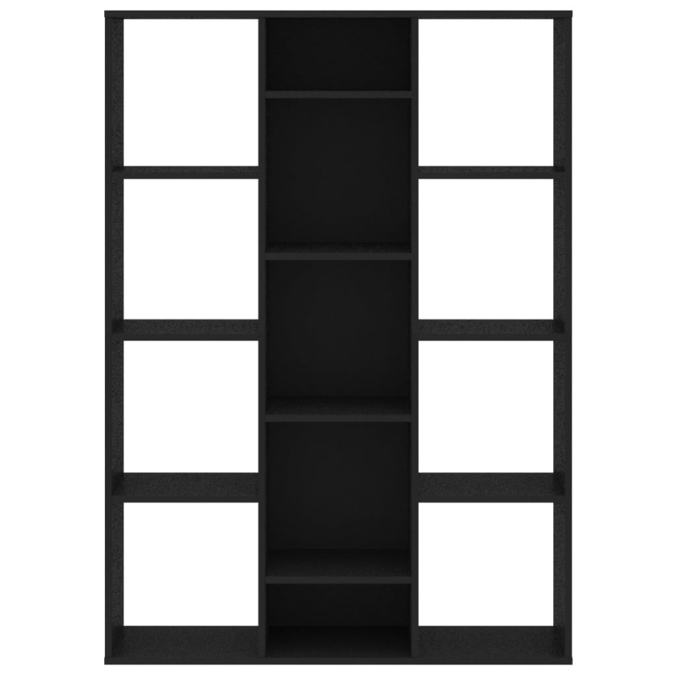 Divisor de espacios/estantería aglomerado negro 100x24x140