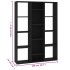 Divisor de espacios/estantería aglomerado negro 100x24x140
