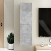 Mueble de TV madera contrachapada gris hormigón 30,5x30x110 cm