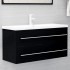 Armario para lavabo madera contrachapada negro 100x38,5x48