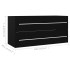 Armario para lavabo madera contrachapada negro 100x38,5x48