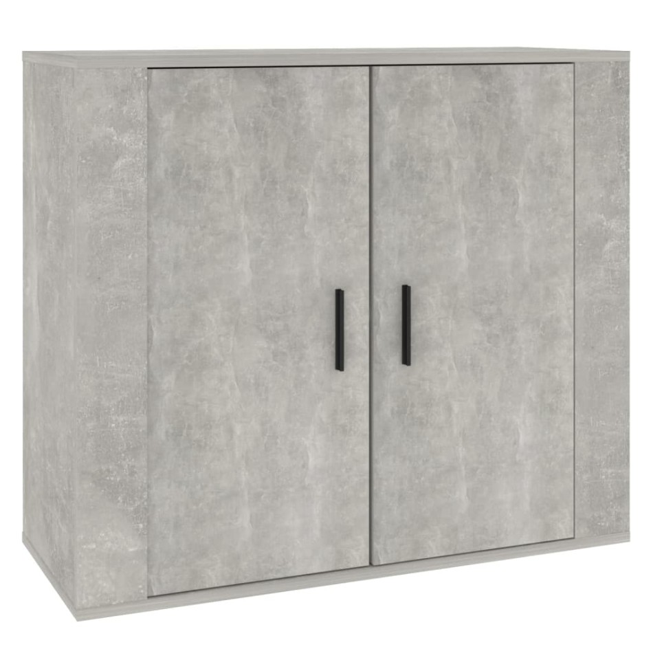 Aparador de madera contrachapada gris hormigón 80x33x70