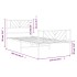 Estructura cama sin colchón con estribo metal negro 107x203
