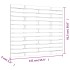 Cabecero de cama de pared madera maciza de pino 141x3x91,5