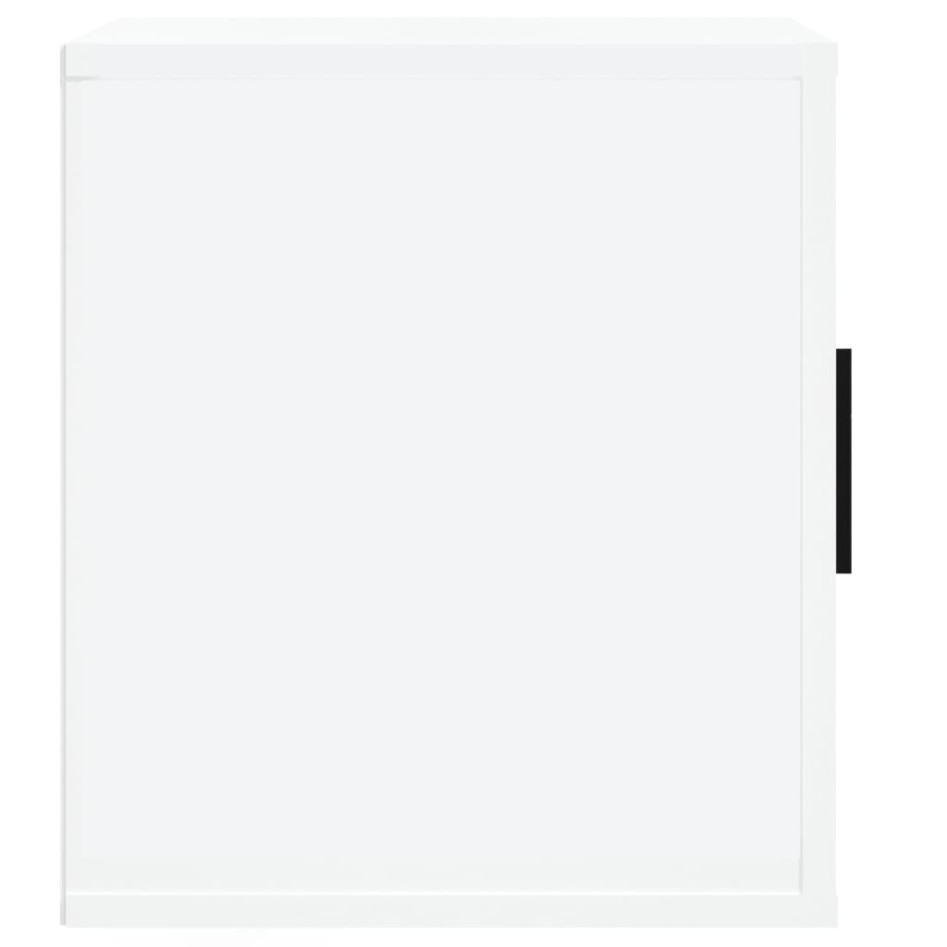 Mueble de TV madera contrachapada blanco brillo 100x35x40