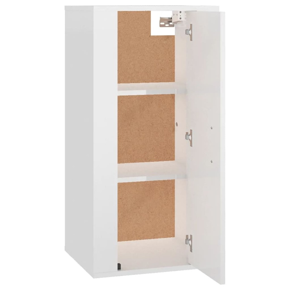 Mueble para TV de pared blanco brillante 40x34,5x80