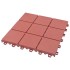 Baldosas de terraza 10 uds plástico rojo 30,5x30,5