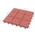 Baldosas de terraza 10 uds plástico rojo 30,5x30,5