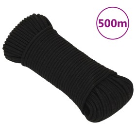 Cuerda de trabajo poliéster negro 5 mm 500
