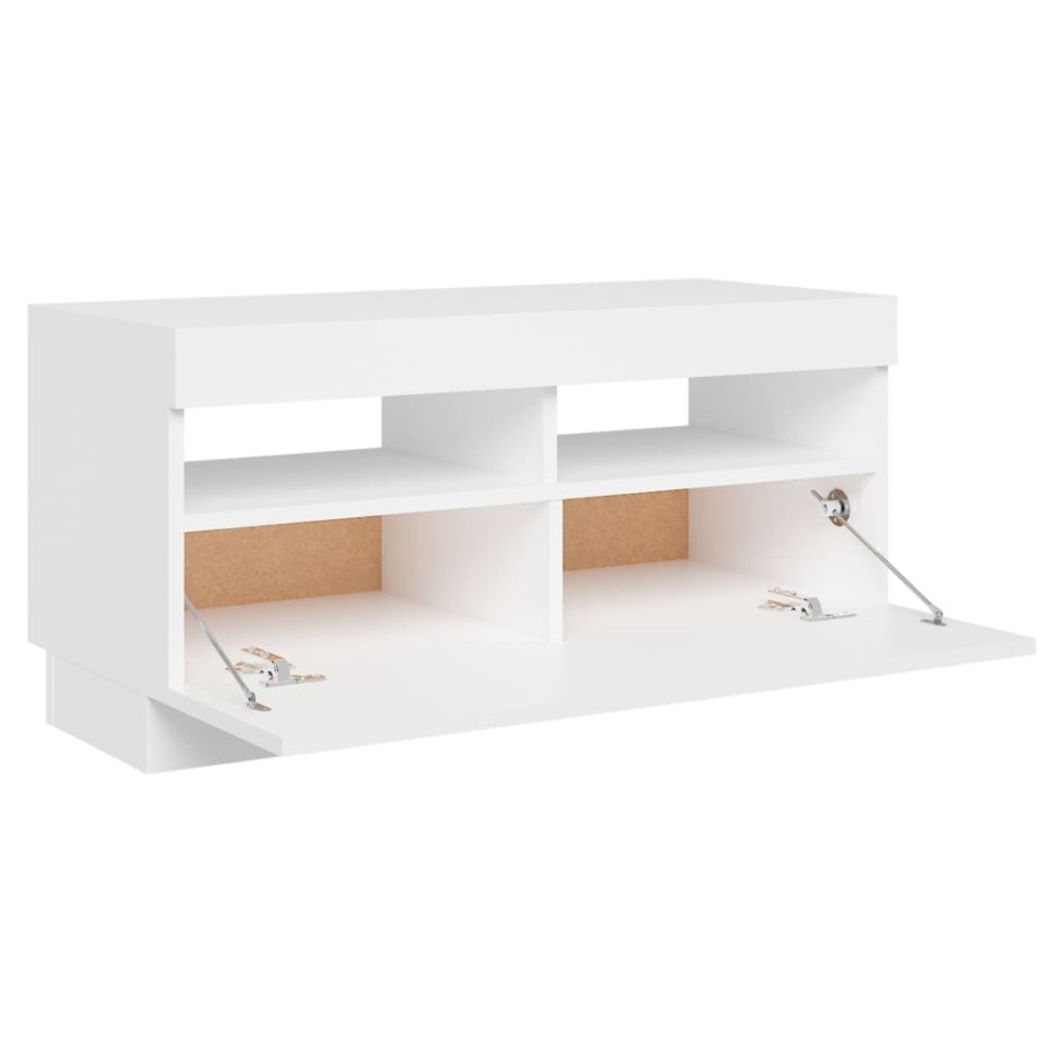 Mueble para TV con luces LED blanco 80x35x40