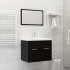 Conjunto de muebles de baño 2 pzas madera contrachapada