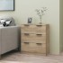 Aparador de madera contrachapada color roble Sonoma 60x30x70