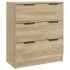 Aparador de madera contrachapada color roble Sonoma 60x30x70