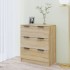 Aparador de madera contrachapada color roble Sonoma 60x30x70