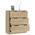 Aparador de madera contrachapada color roble Sonoma 60x30x70