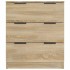 Aparador de madera contrachapada color roble Sonoma 60x30x70