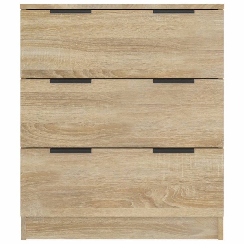 Aparador de madera contrachapada color roble Sonoma 60x30x70