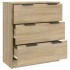 Aparador de madera contrachapada color roble Sonoma 60x30x70