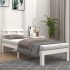 Estructura de cama individual sin colchón blanco 75x190