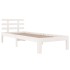Estructura de cama individual sin colchón blanco 75x190