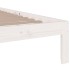Estructura de cama individual sin colchón blanco 75x190