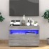 Mueble de TV con luces LED gris Sonoma 60x35x40
