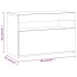 Mueble de TV con luces LED gris Sonoma 60x35x40