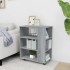 Armario con ruedas madera contrachapada gris Sonoma 60x35x75