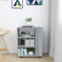 Armario con ruedas madera contrachapada gris Sonoma 60x35x75
